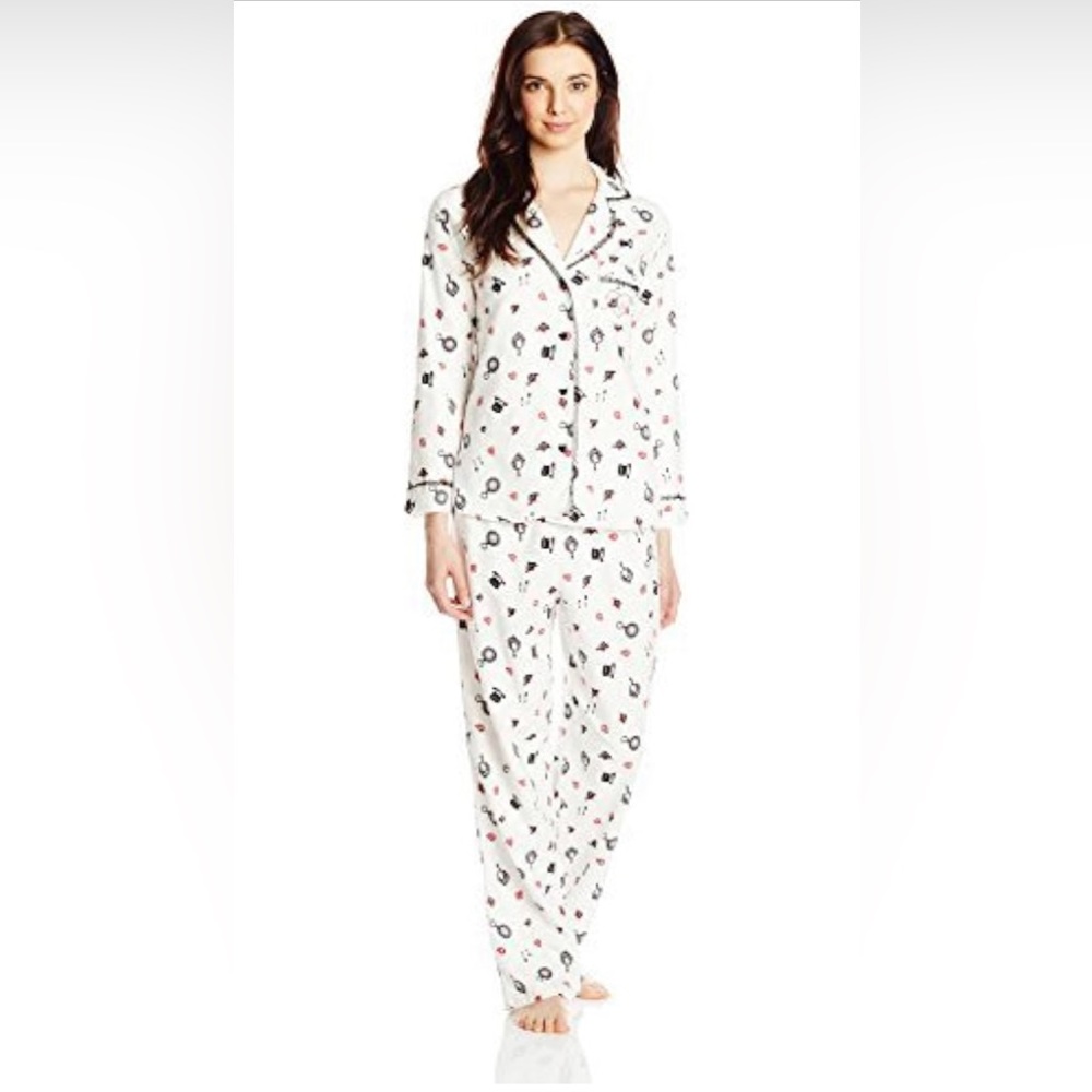 Betsey Johnson Intimates Women's Flannel Pajama Set - (Betty Boop label / Large)